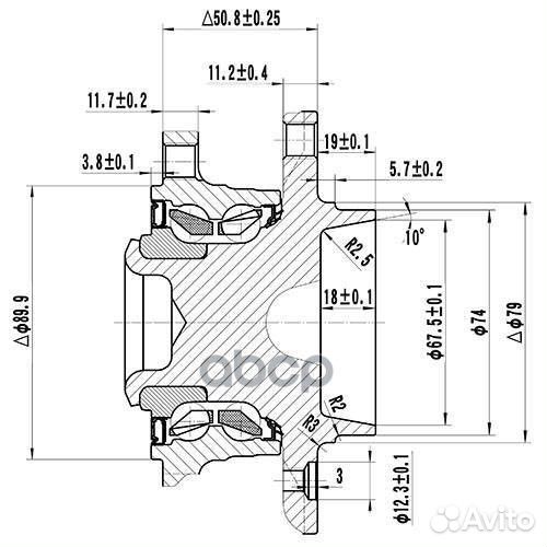 Ступица передняя перед лев Z89184R Zikmar