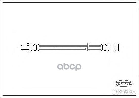 Шланг тормозной перед 19018510 Corteco