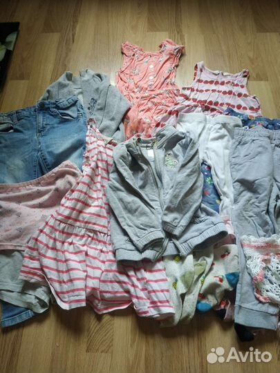 Большой пакет одежды для девочки 98