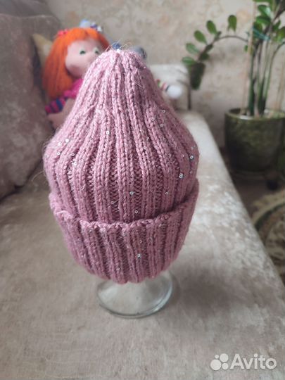 Шапка женская вязаная ручная работа