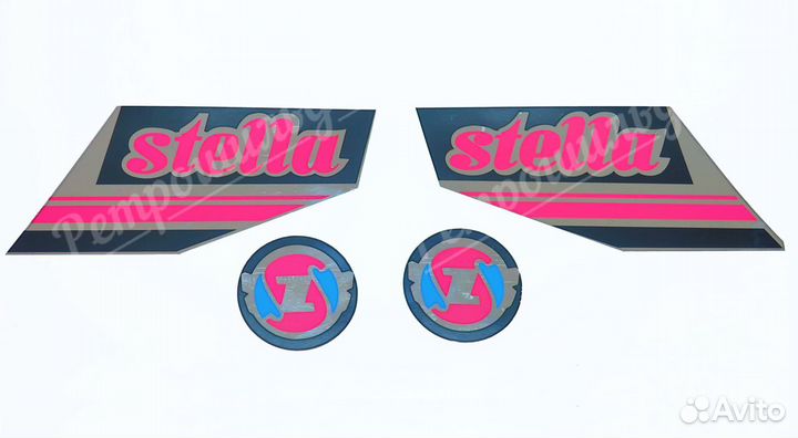 Комплект шильдиков и наклеек для мопеда 