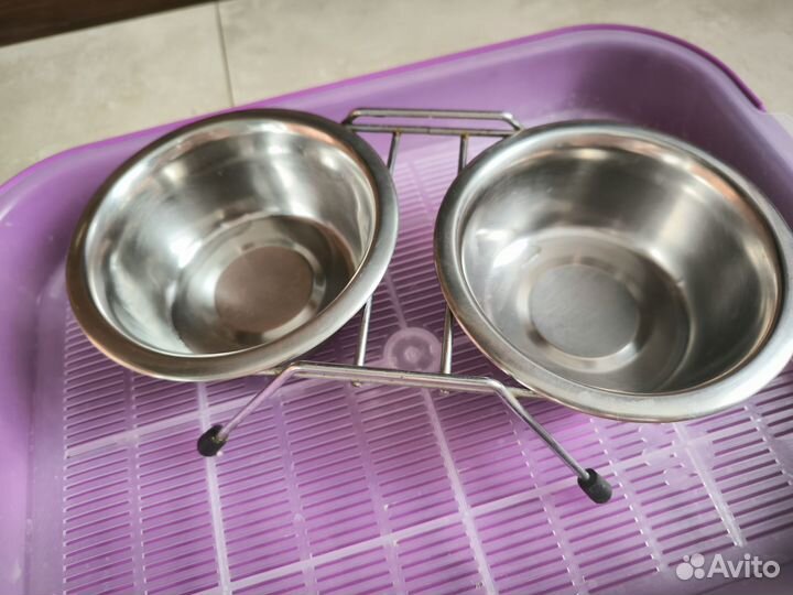 Лоток для котят, миска