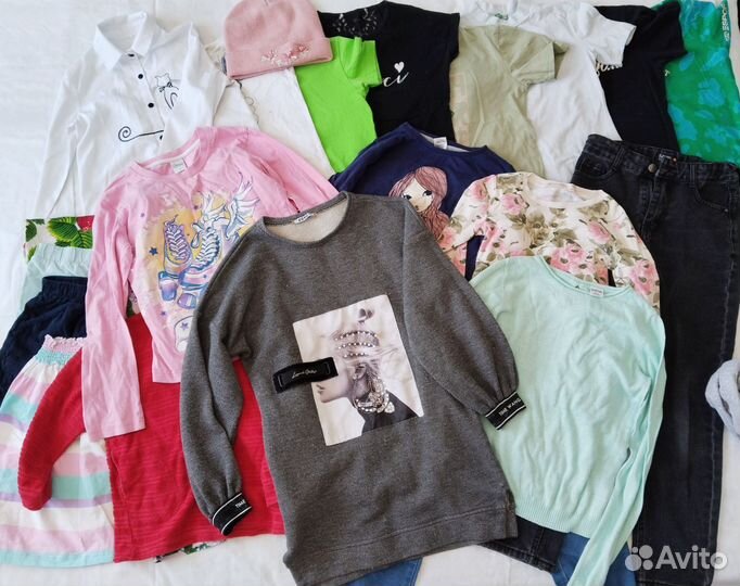 Вещи пакетом для девочки 128 134 140 146 152