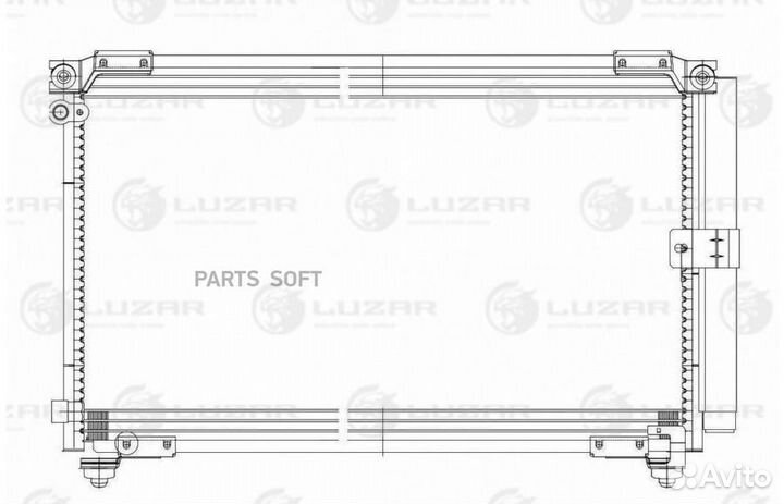 Luzar lrac1927 Радиатор кондиц. для а/м Toyota Ips