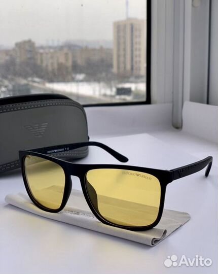 Очки emporio armani желтые поляризационные