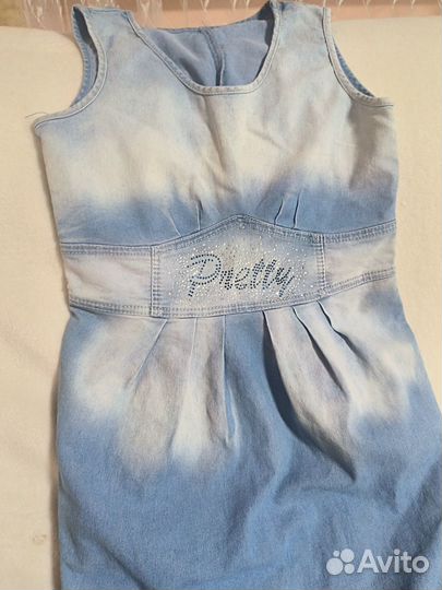Джинсовый сарафан для девочки