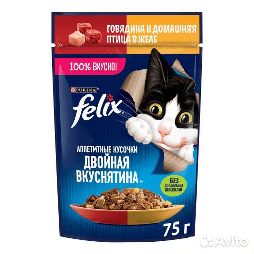 Влажный корм Perfect Fit Sheba Whiskas Felix 75г