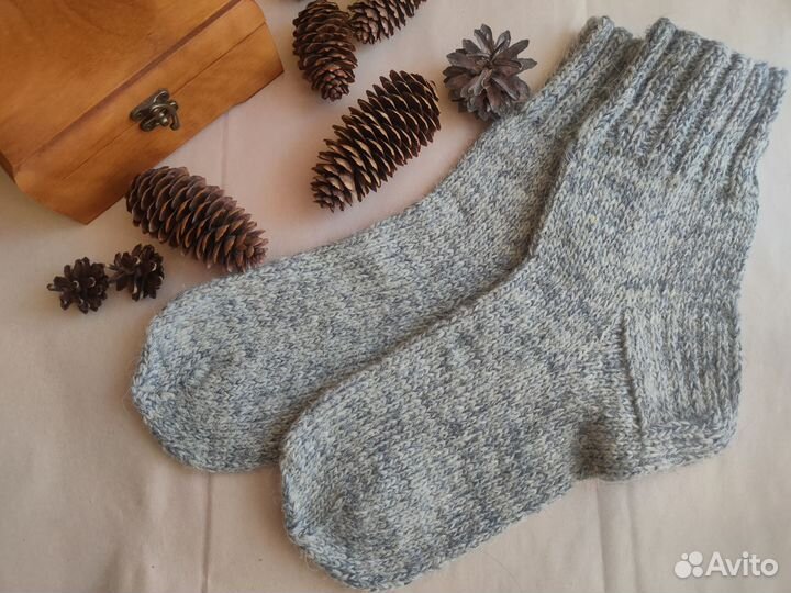 Шерстяные носки мужские ручной работы