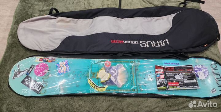 Сноуборд Burton комплект с креплениями и чехлом