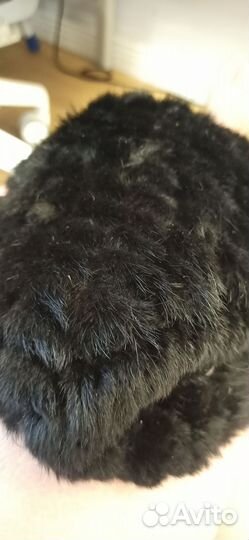 Шапка норковая женская вязаная