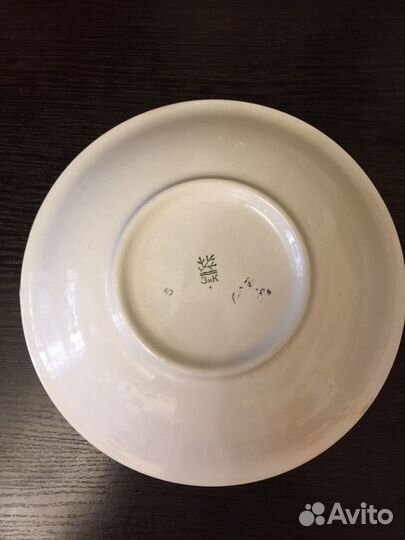 Тарелка, сухарница зик « Бабочка на капустном лист