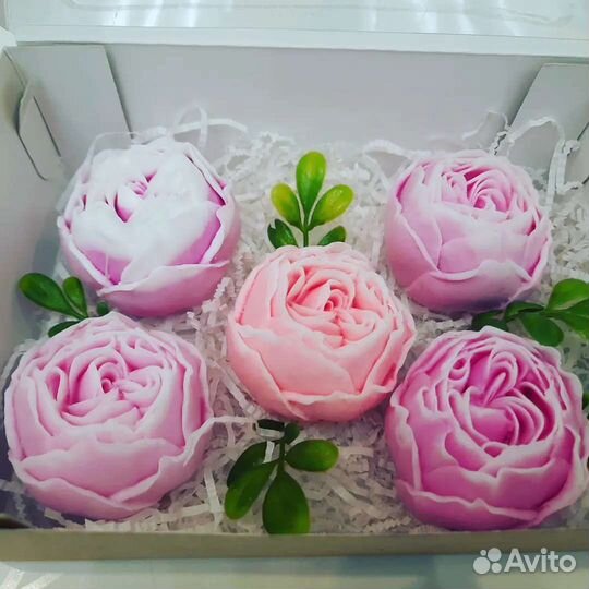 Подарочный Набор пионов из мыла. Ручна работа