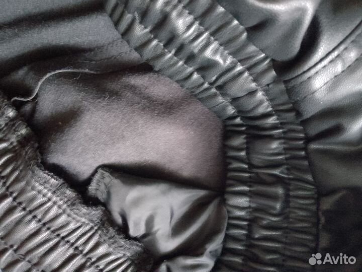 Кожанные брюки джогеры