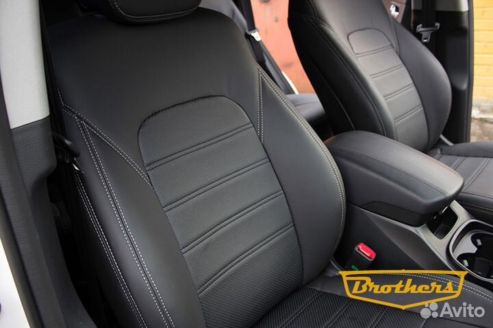 Чехлы Премиум Класса Hyundai Santa FE 3 черные