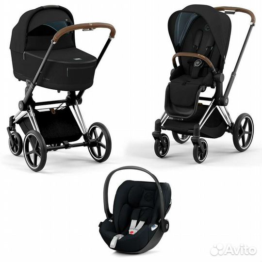 Коляска Cybex Priam IV 3 в 1 cloud z2 Black Plus