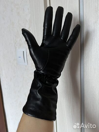 Перчатки кожа-замша