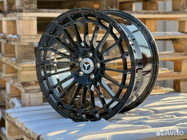 Диски R22 Mercedes Black разноширокие