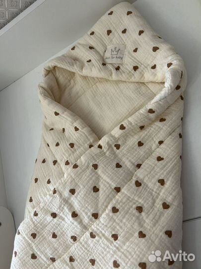 Конверт плед на выписку муслиновый