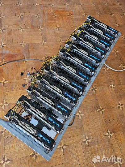 Майнинг ферма Rx 580 8G 12 карт