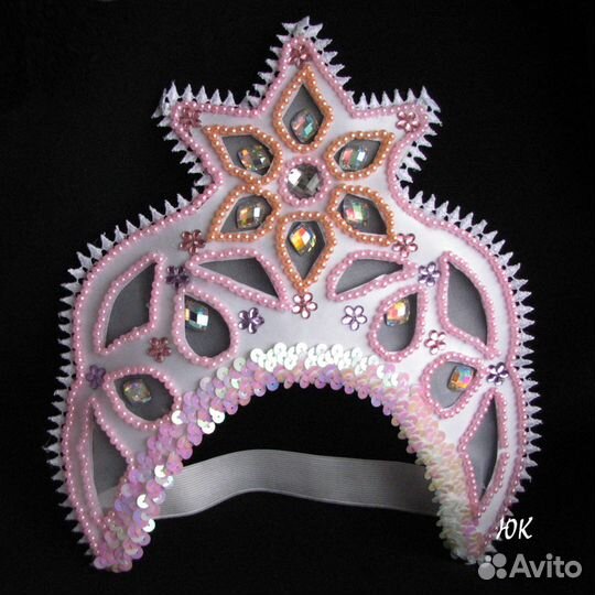 Красивый новогодний кокошник для девочки