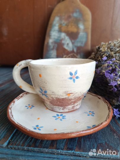 Кружка (чайная пара) ручной работы шеббишик