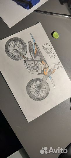 Нарисую Ваш Мотоцыкл / пит байк / мопед