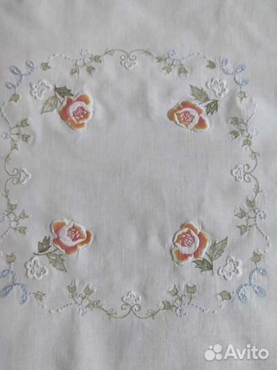 Скатерть винтаж вышивка хлопок