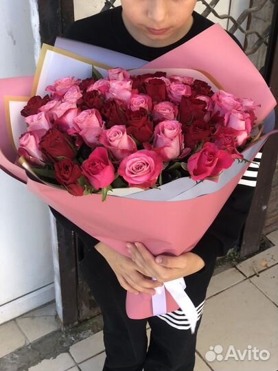 Цветы букеты 101 роза, доставка