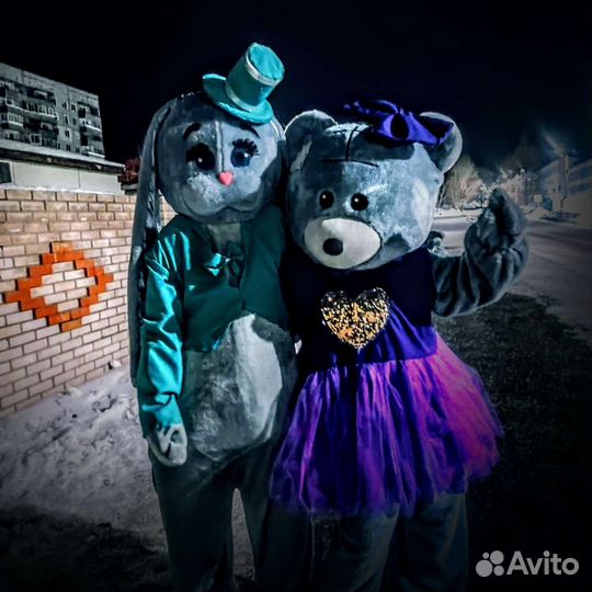 Поздравление от Мишки Тедди, Зайки и Чебурашки