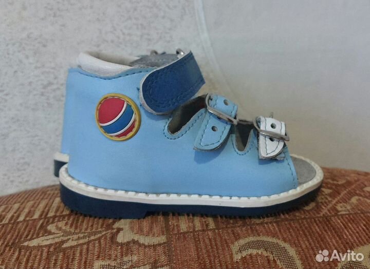 Сандалии натуральная кожа ортопедические 19 размер