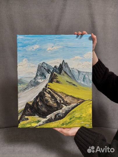 Картина маслом на холсте Приглашение в горы