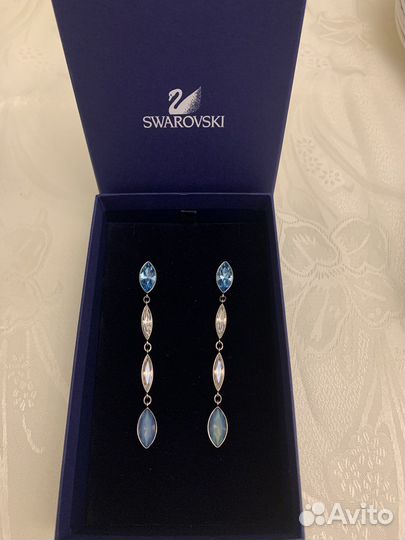 Swarovsky браслет и серьги комплект новый