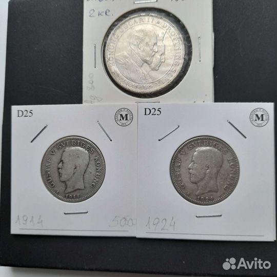 Монеты Дании,Швеции,Финляндии,Норвегии,Испании,Лат