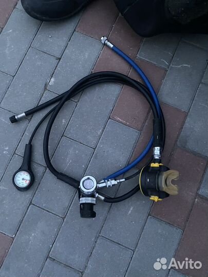 Регулятор для дайвинга, ласты, каски с фонарями