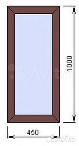 Пластиковое окно 450*1000мм с ламинацией
