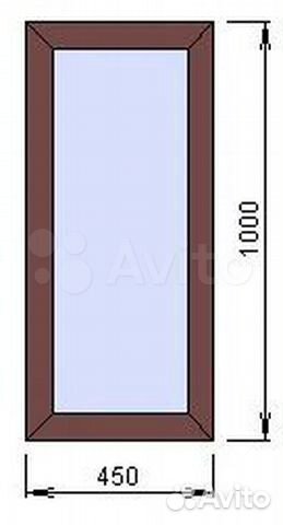 Пластиковое окно 450*1000мм с ламинацией