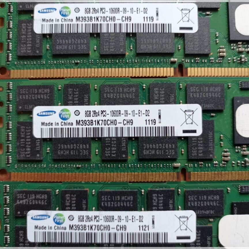 8 Gb 1333 Серверные Samsung, Склад 25 Шт
