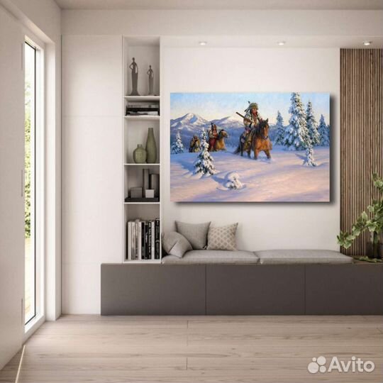 Индейцы Картина маслом на холсте Купить