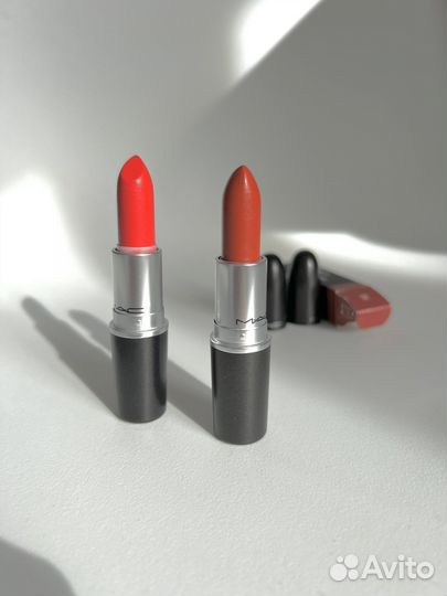Красная,Нюдовая помада Mac