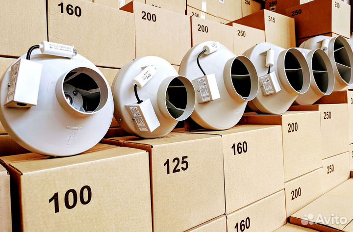 Канальный вентилятор от 100 до 315мм, вытяжной