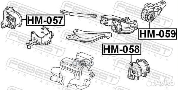 Опора двигателя задняя honda logo GA3/GA5 1996