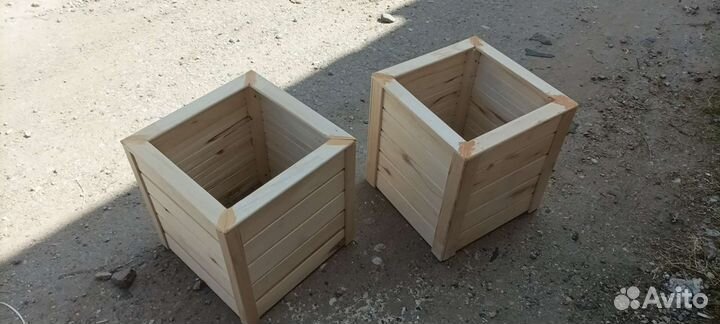 Деревянный ящик для цветов, кашпо, уличный вазон