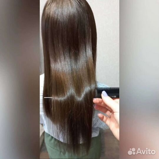 Кератиновое выпрямление волос