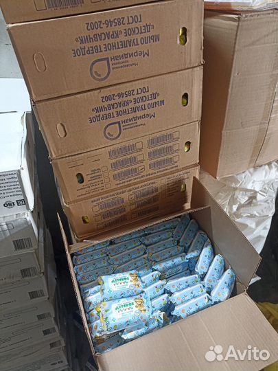 Мыло банное туалетное в упаковке много