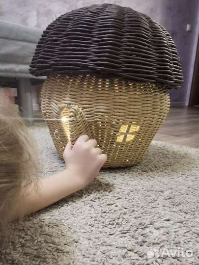 Домик-гриб плетеный