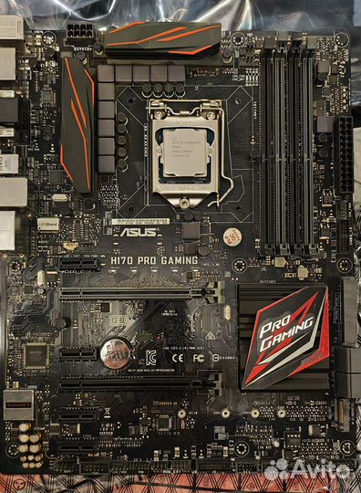 Материнская плата asus H170 PRO gaming + Проц 3930