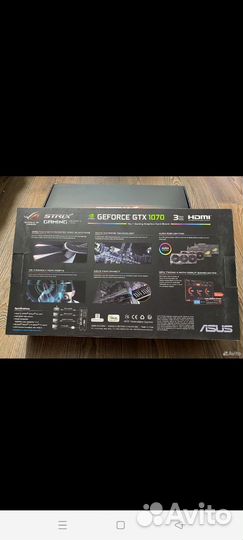 Видеокарта Asus geforce GTX 1070 Strix Gaming 8 gb