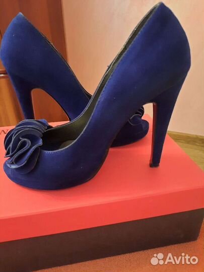 Туфли женские, замшевые