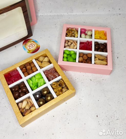 Съедобные букеты из сухофруктов - Подарочный бокс