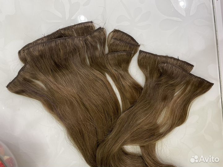 Волосы натуральные на трессе около 50 см